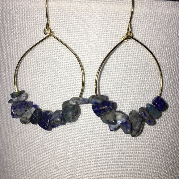 Blue grey HANDMADE earrings! - Picture 4 of 5